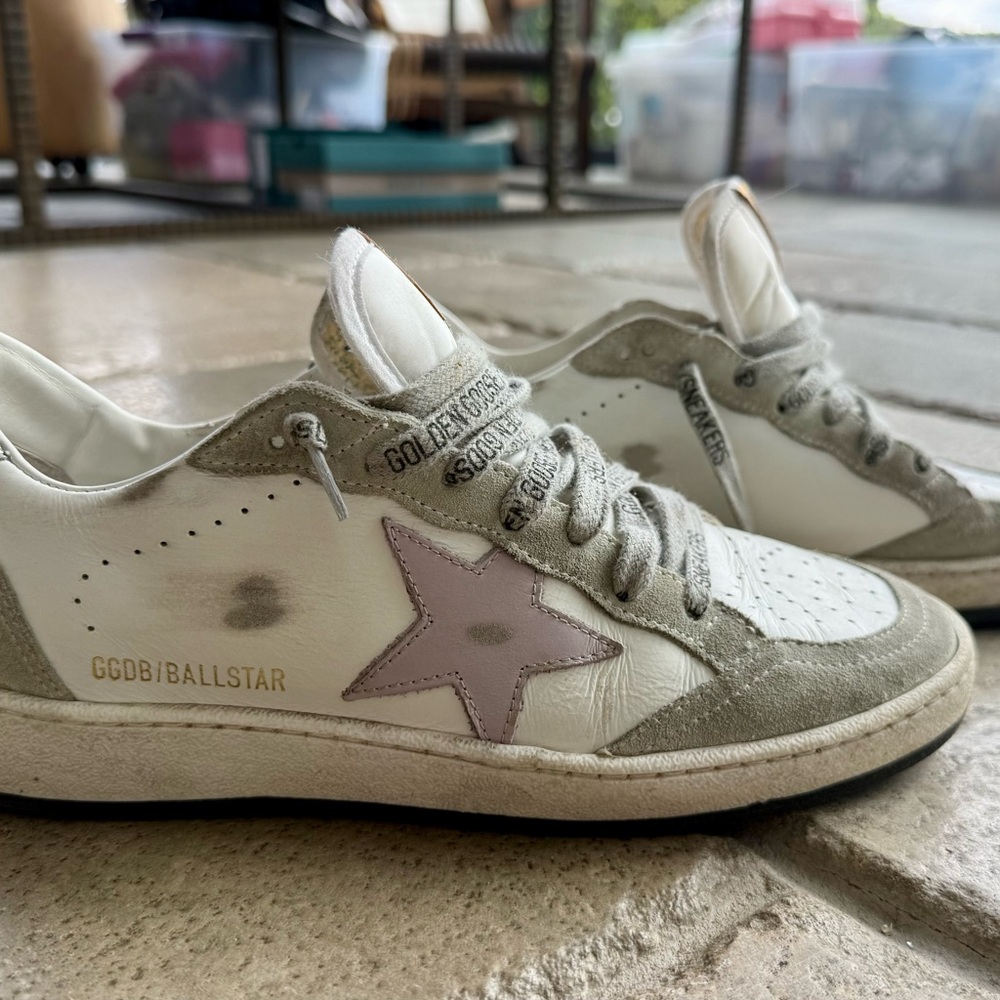 Golden Goose Ballstar Sneakers white/lilac glitter. 100% authentic EU38 worn 2X - Picture 5 of 11